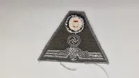 WWII German Army M43 Cap Trapezoid Insignia — BeVo Weave Eagle and Cockade
