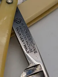 Samling af 5 antikke barberknive fra Bohersgo, Astral og Gotta