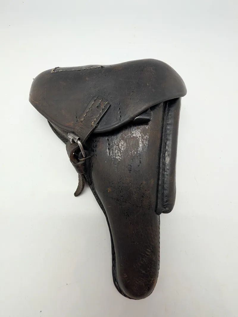 Tysk Luger P08 læderhylster med B.D.III 1915 stempel, brugt i Norge 