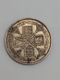 1936 King George V British Silver One Florin Coin
