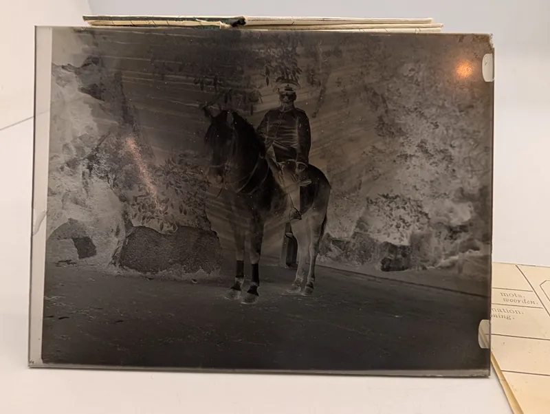 Antique Glass Plate Negative and Telegram Service Document Collection