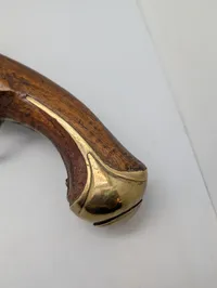Antik Rytter flintlåspistol med træskæfte og jernbeslag Tyske stater Ca. 1750 