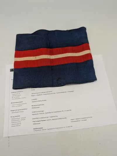 Dansk Modstandsbevægelse Armbind fra Region V (Sjælland)