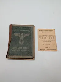 Tysk Arbejdsbog for Udlændinge (Arbeitsbuch für Ausländer) fra 1943
