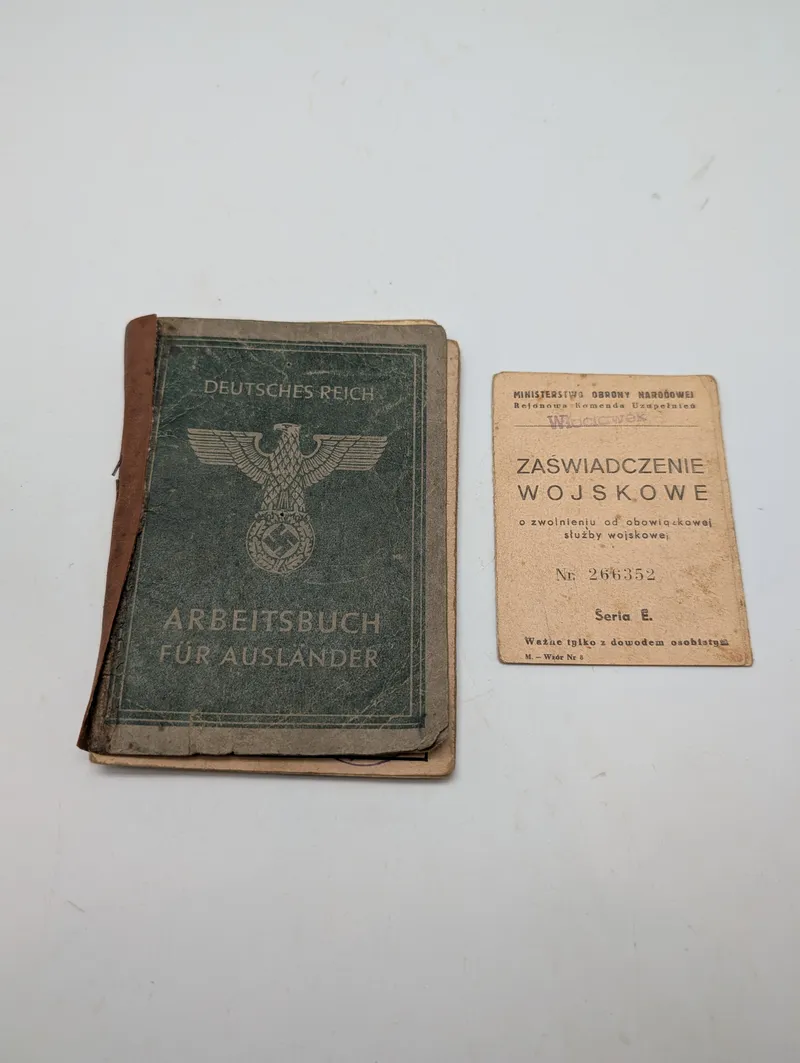 Tysk Arbejdsbog for Udlændinge (Arbeitsbuch für Ausländer) fra 1943