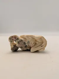 Japansk Shunga Netsuke af Matsuyama, udskåret ben