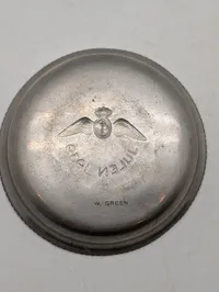 Dansk Sølvplet Bakke med Marine flyver Emblem, Julen 1939