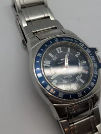 Tommy Hilfiger Herreur i Rustfrit Stål med Blå Tachymeter-krans