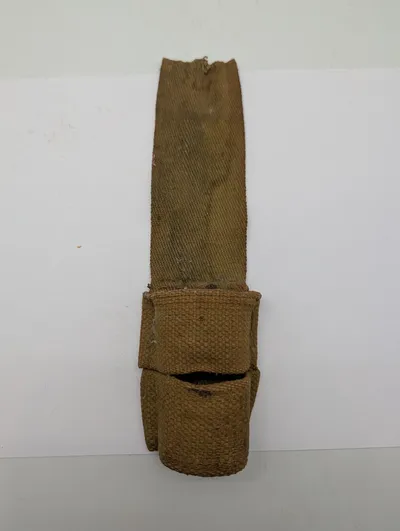 Britisk militær bajonetske i khaki kanvas