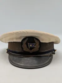 Vintage Maritim Kasket med Broderet Emblem
