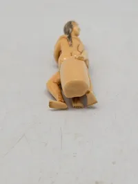 Antik JAPANESE HAND CARVED EROTIC NETSUKE FIGURES EDO / MEIJI PERIODE