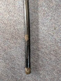 African Tribal Spear with Hand-Forged Iron Blade and Dark Wood Shaft