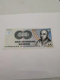 Danmark 500 Kroner Seddel, 1997-serien, Niels Bohr