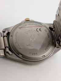 Bulova Titanium WR 100 Herrearmbåndsur med Dato, virker 