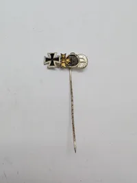 Tysk militær miniature-medaljenål med Jernkorset og Æreskorset