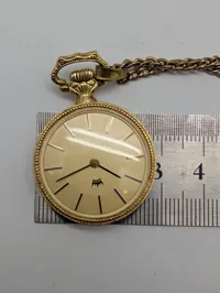 Vintage Wittnauer Gold-Tone Pendant Watch with Sunburst Dial