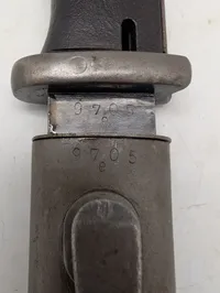 Tysk K98 Bajonet ddl 1940 med matchende skede Ostsee mærket nummerens 