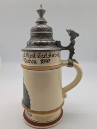 German Military Reservist Beer Stein Füsilier Regt. Fürst Karl Anton Nr. 40