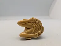 Antik JAPANESE HAND CARVED EROTIC NETSUKE FIGURES EDO / MEIJI PERIODE