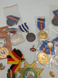 Collection of European Military and Commemorative Medals and Badges