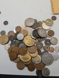 Samling af Verdensmønter og Sedler inklusiv Slesvig Plebiscit Notgeld