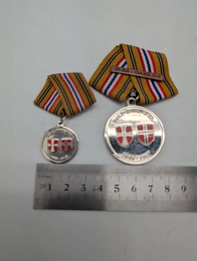 Dansk-Norsk UNEF Medalje Sæt med 50 Års Gaza Spænde