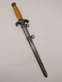 F.W. Höller Solingen tysk officersdolk fra hæren med skede, original 