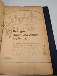 WWII Danish Occupation Scrapbook Page with Political Ephemera