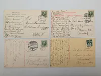 Set of Four Vintage Danish Topographical Postcards