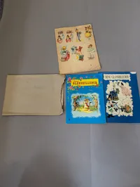 Samling af vintage danske glansbilledalbum og scrapbøger