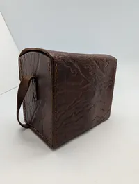 Kodak Popular Brownie Box Camera with Leather Carrying Case