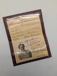 Dansk Legitimationskort fra 1941 for Ellen Hansen
