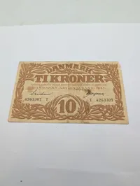 Danmark Ti Kroner 1943 Danmarks Nationalbank Seddel