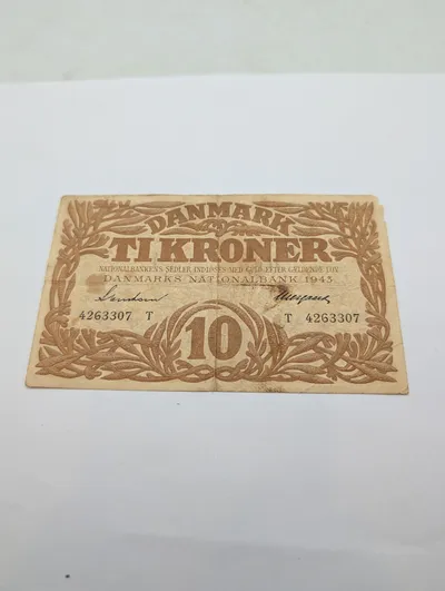 Danmark Ti Kroner 1943 Danmarks Nationalbank Seddel