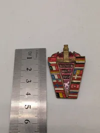 1958 Buchenwald Memorial Commemorative Enamel Pin Badge