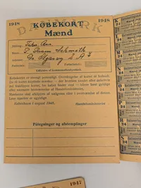 Vintage Danish WWII-Era and Post-War Ration Cards and Coupons