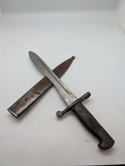 Spansk Model 1893 Mauser Bajonet med Skede - Artilleria Fabrica de Toledo
