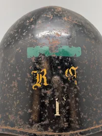 Dansk M/41 Stålhjelm med R.G. 1 Enhedsmærke