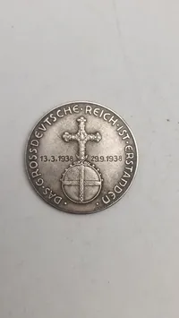 Tysk Hitler mønt, original 