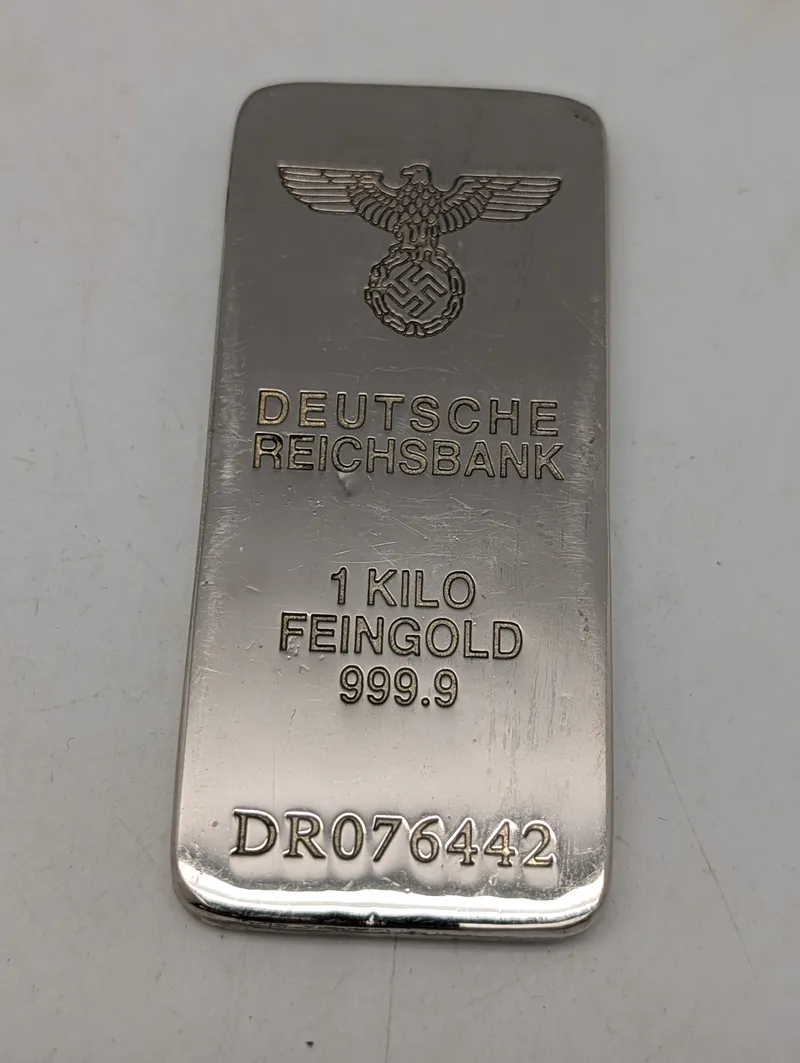 Deutsche Reichsbank 1 Kilo Feingold replika bar
