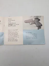 Walther PP Selbstlade-Pistolen Instruktionsmanual