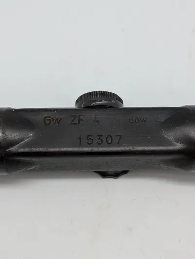 Tysk Gw ZF 4 dow Riffelsigte fra 2. Verdenskrig, KLAR I OPTIK