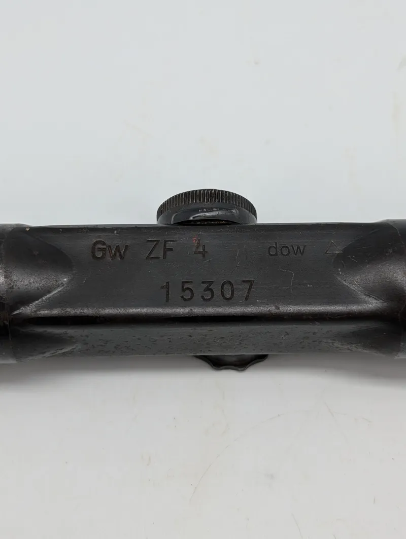 Tysk Gw ZF 4 dow Riffelsigte fra 2. Verdenskrig, KLAR I OPTIK 