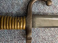 French Model 1866 Chassepot Yataghan Sword Bayonet with Scabbard