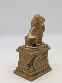 Antik Istedløve-figur i bronze, mindesmærke fra 1850