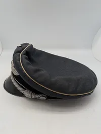 Tysk Luftwaffe Officerskasket med Broderet Ørn og Kokarde, Fantastisk form 