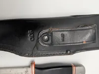 G96 Brand Model 930 Rust Proof Steel Hunting Knife with Leather Sheath