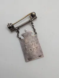 Georg Jensen Kongemærke i Sterling Sølv og Emalje, 1940