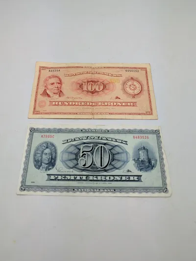 Danske pengesedler, 100 Kroner 1962 og 50 Kroner 1966
