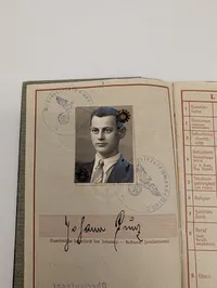 Tysk Wehrpass fra 2. Verdenskrig tilhørende Johann Prinz